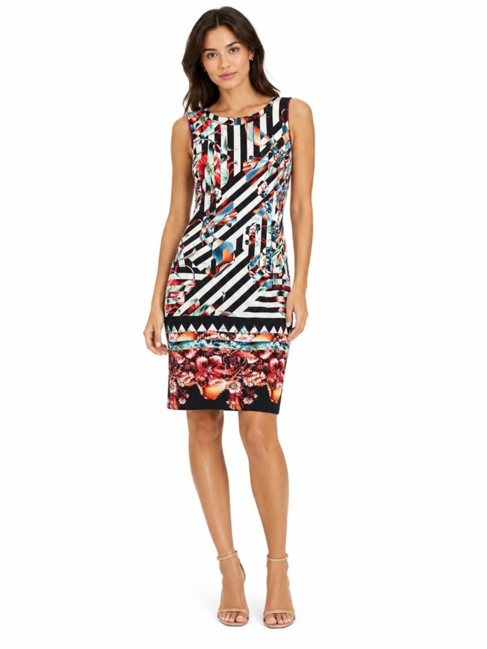 ISLE by Melis Kozan Sleeveless Dress Multi Print Artsy Boho Size Small